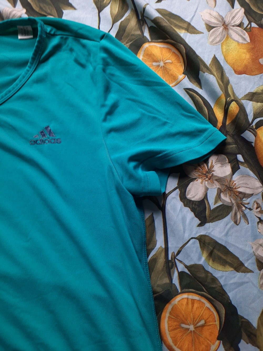 adidas Teal Short-Sleeve Crew Neck Women's Tee - Picture 4 of 5